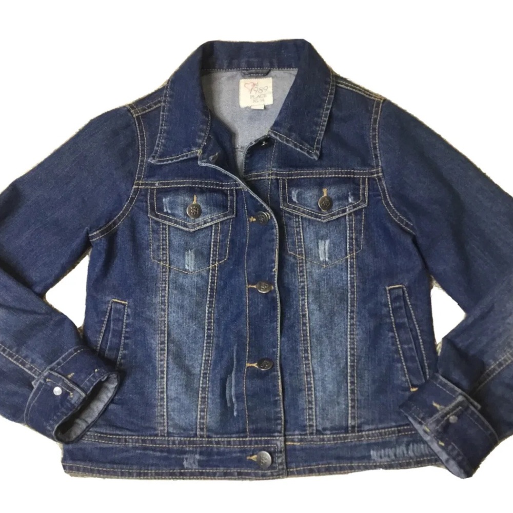 THE CHILDRENS PLACE Girls size 14 DESTROYED JEAN JACKET